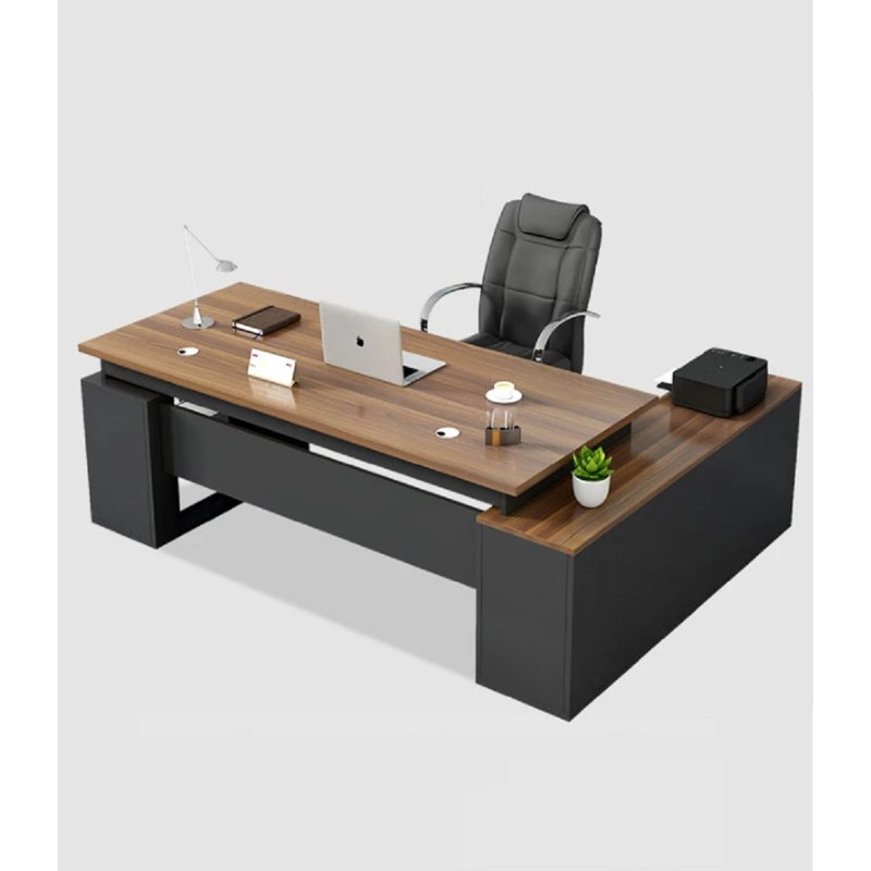 Myldred L-Shaped Executive Desk, 75cm H x 160cm W x 80cm D
