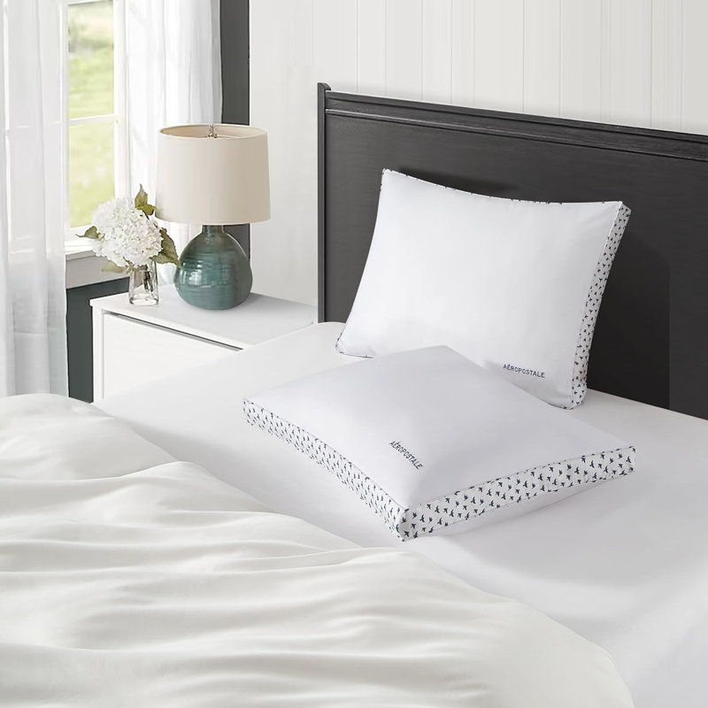  Seagull Printed Gusset Bed Pillow Set Of 2, King