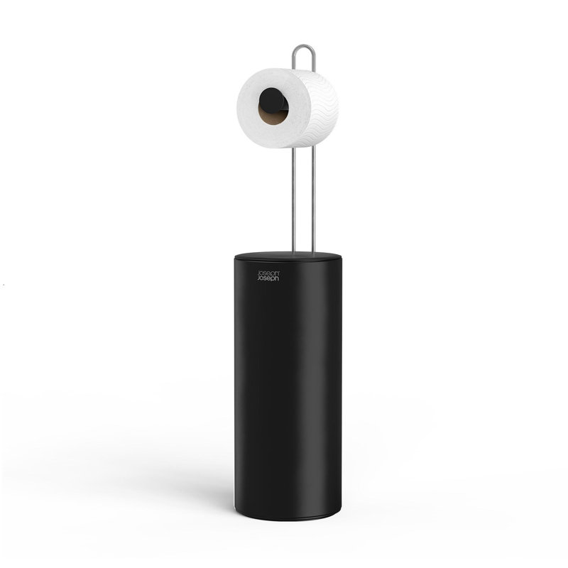 Porte-papier hygiénique avec rangement dissimulé Joseph Joseph EasyStore, Noir