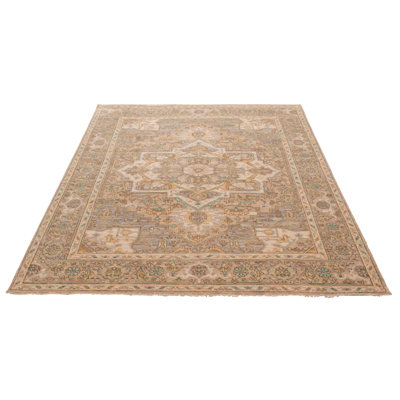 One Of A Kind Modern Oushak Tan 8'3" x 10'2"Area Rug