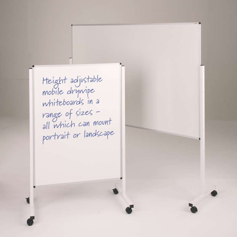 Free-Standing Whiteboard, 120 cm H x 90 cm W