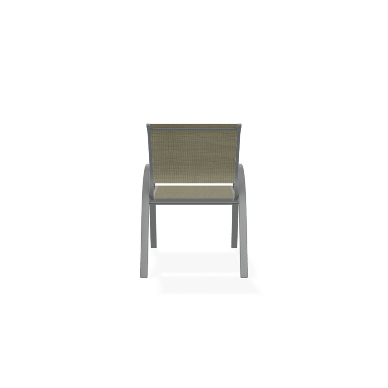 Aruba 1 Outdoor Dining Armchair, Textured Graphite, Bristol Taupe Sunbrella®
