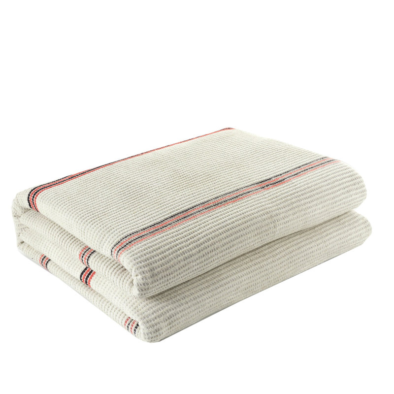 Couverture 100% coton Camdenton, Crème