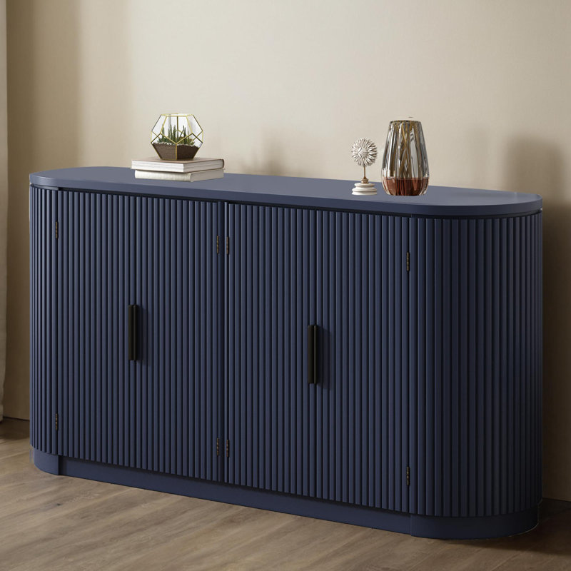 Storage Console Table, Navy Blue