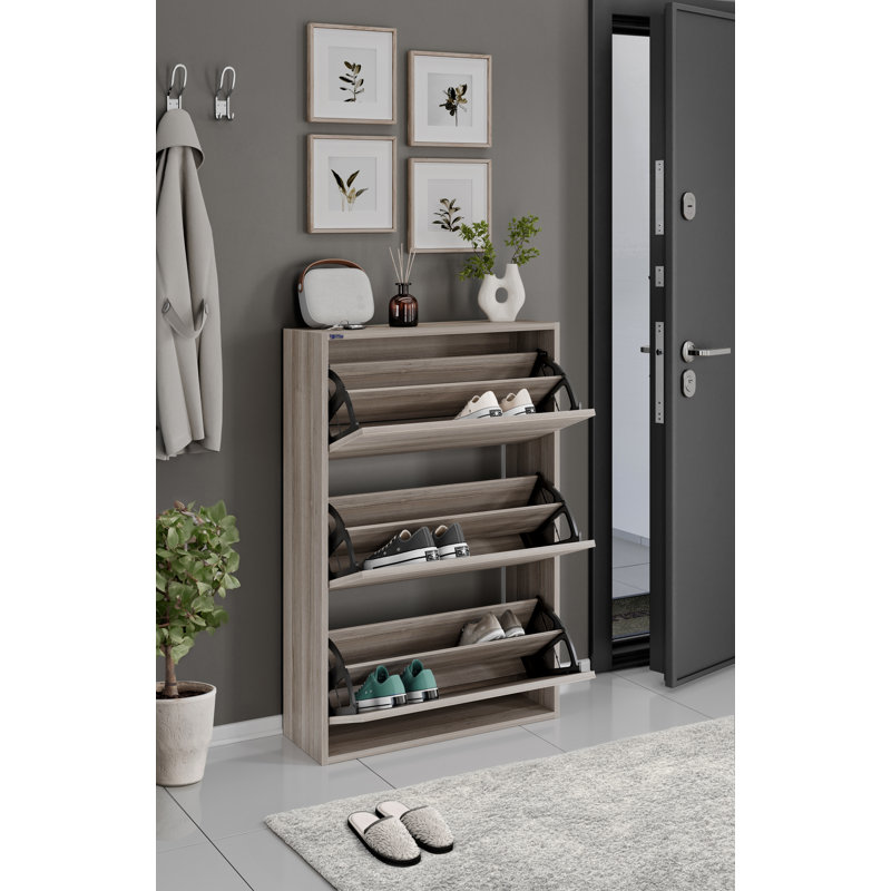 3-Tier Wooden Shoe Cabinet, Toledo