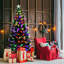 Lighted Artificial Pine Christmas Tree-1854381340