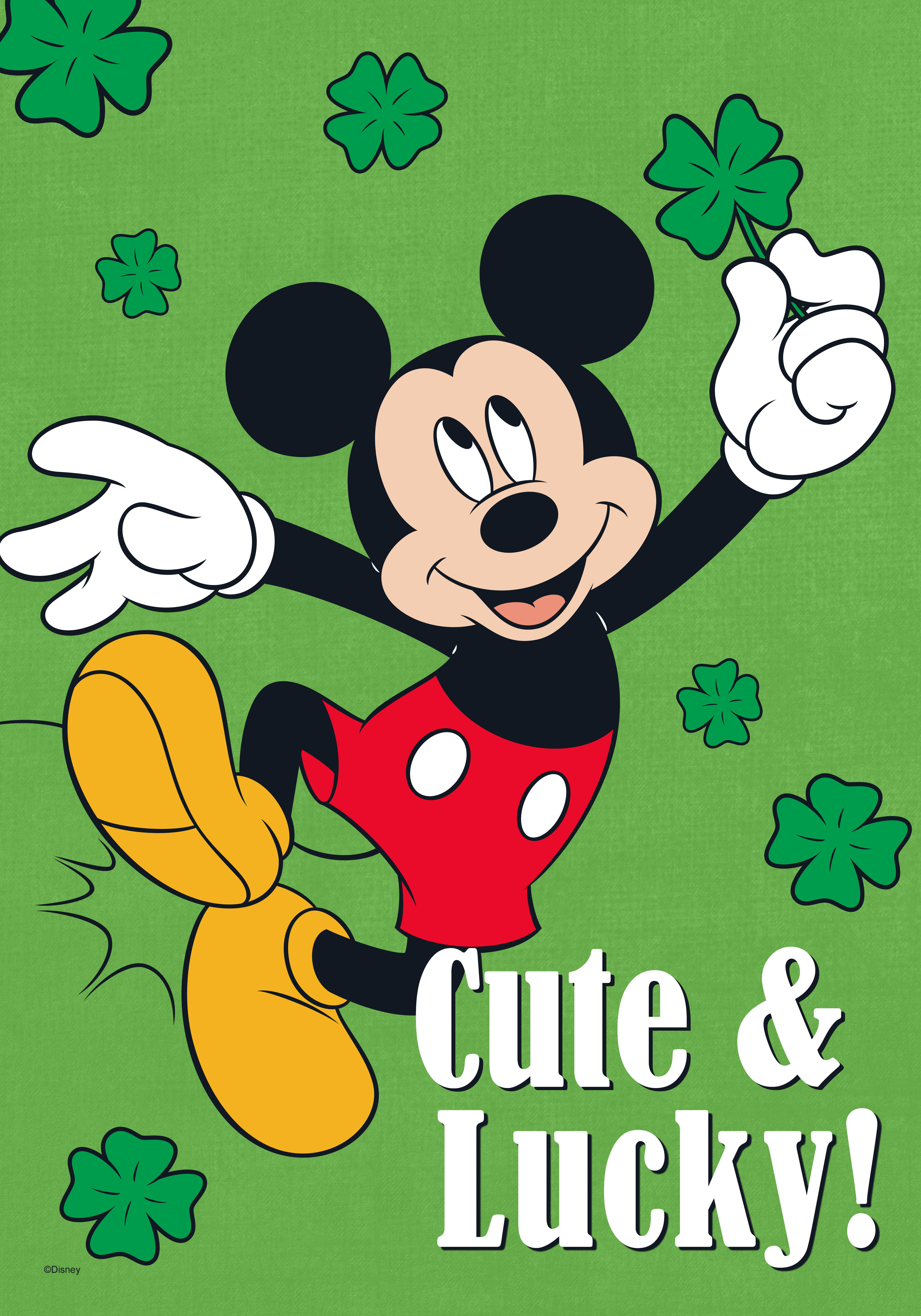 Back Yard Glory Disney Cute & Lucky St. Patrick's Day Mickey Mouse