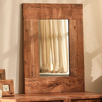 Rectangle Solid wood Wall Mirror