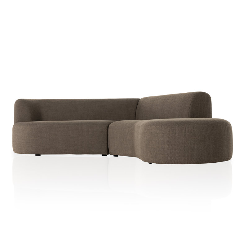 Sanda Chaise Sectional, Gibson Mink Polyester Blend, Left Hand Facing
