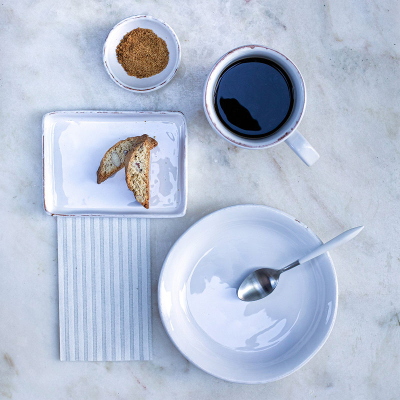 Cucina Fresca Handmade Terra Cotta Cereal Bowl, Bianco