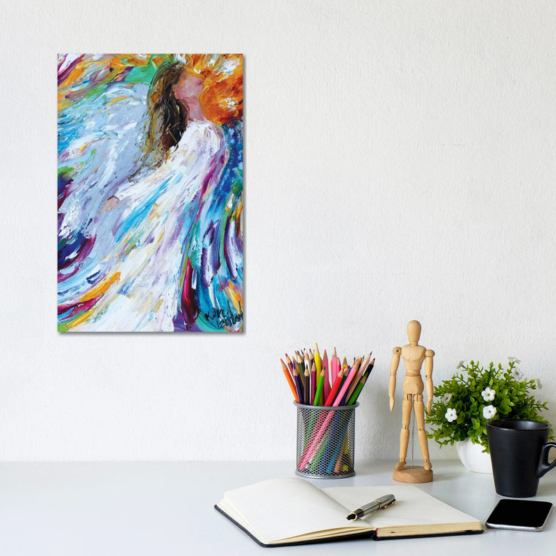 Angel Rising by Karen Tarlton - Wrapped Canvas Painting, 20.32 cm H x 30.48 cm W
