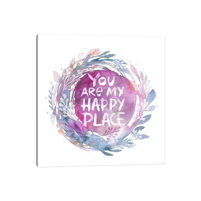 You Are My Happy Place by Stephanie Corfee - Wrapped Canvas Gallery-Wrapped Canvas Giclée, 30.48cm H x 30.48cm W