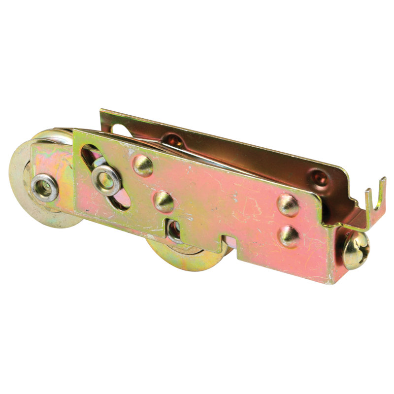 1-1/8 inch Steel Ball Bearing Sliding Door Tandem Roller Assembly, C-Tab (Single Pack)