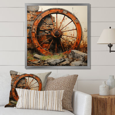 " Orange Old Cart Wheels II "