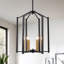  Lustre suspendu cage géométrique 6 lumières à intensité variable noir-1825998139