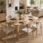 Table de salle à manger familiale extensible avec protection des bords lisses, table ovale moderne de style campagnard, table de cuisine peu encombrante, table de salle de réunion (1 table de cuisine seulement)