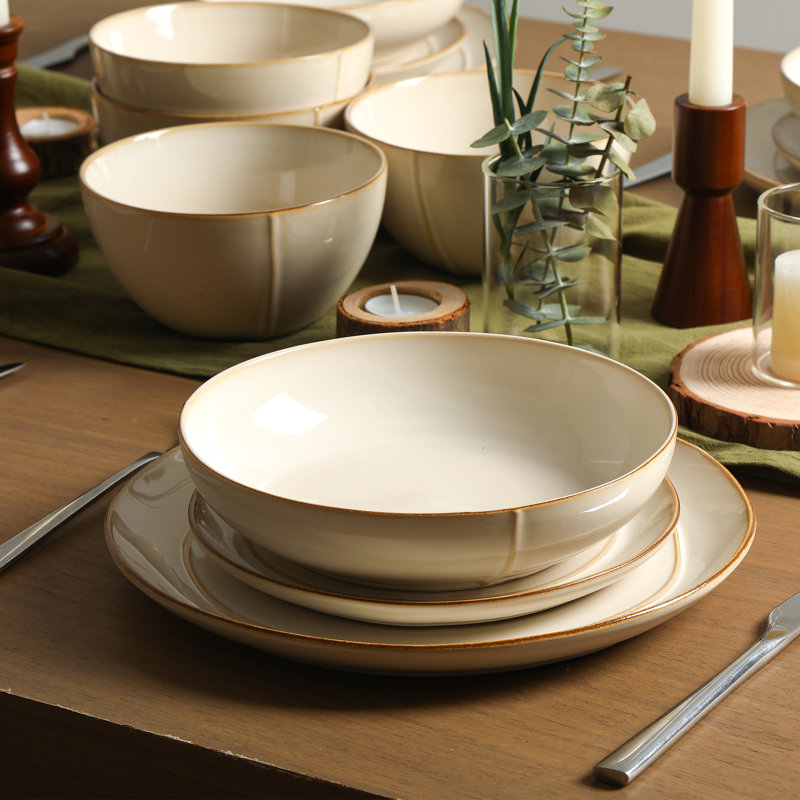Ensemble de bols à pâtes 8 pièces Stone Lain Infinity, Beige