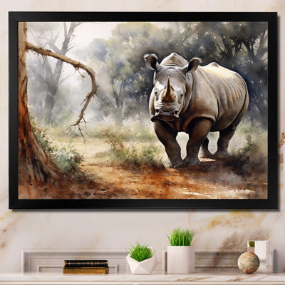 Wild Rhinoceros III - Reproduction d'art mural animaux