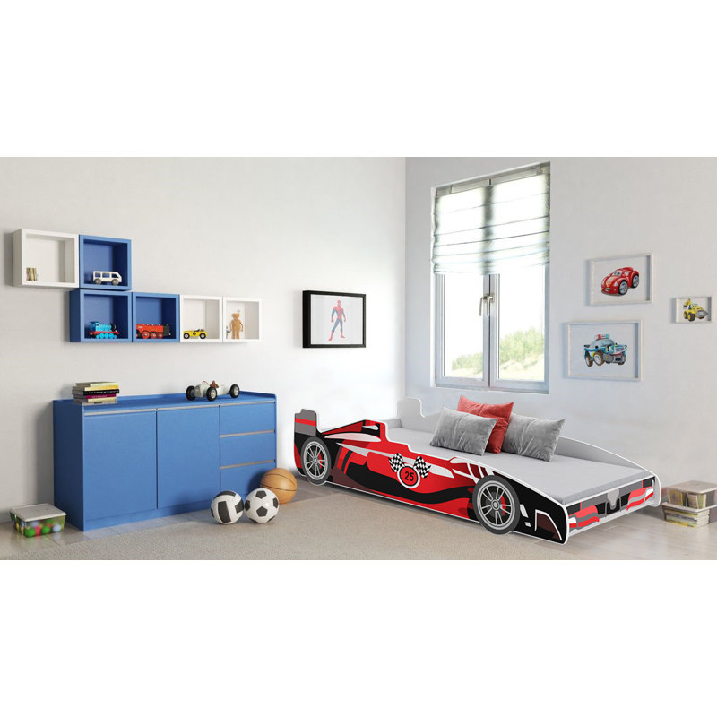 European Toddler (80 X 160cm) Standard Car, Red