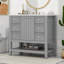 Meuble-lavabo 36 po avec lavabo, armoire de rangement moderne avec une armoire et trois tiroirs