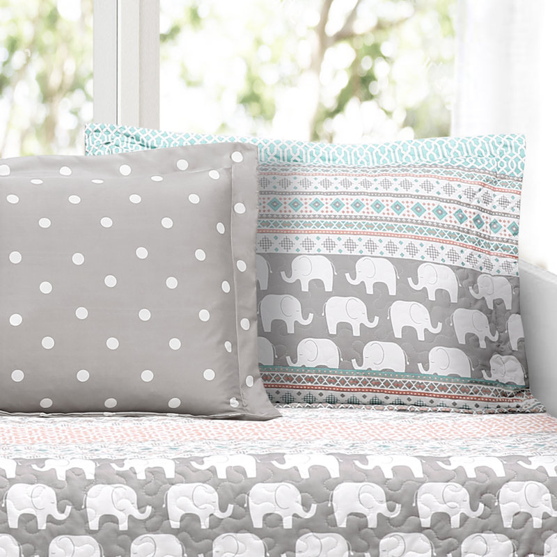 Elephant Stripe 6 - Piece Duvet Cover Set