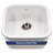 Houzer Undermount Fireclay 19-Inch Square Bar Sink-33090920