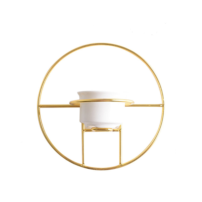 Abdulazim Ceramic Wall Planter, Gold