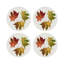 Ensemble de table lisse à perles blanches en forme de feuilles d'automne