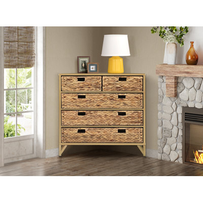 Commode d'appoint de coin 5 tiroirs Pensacola