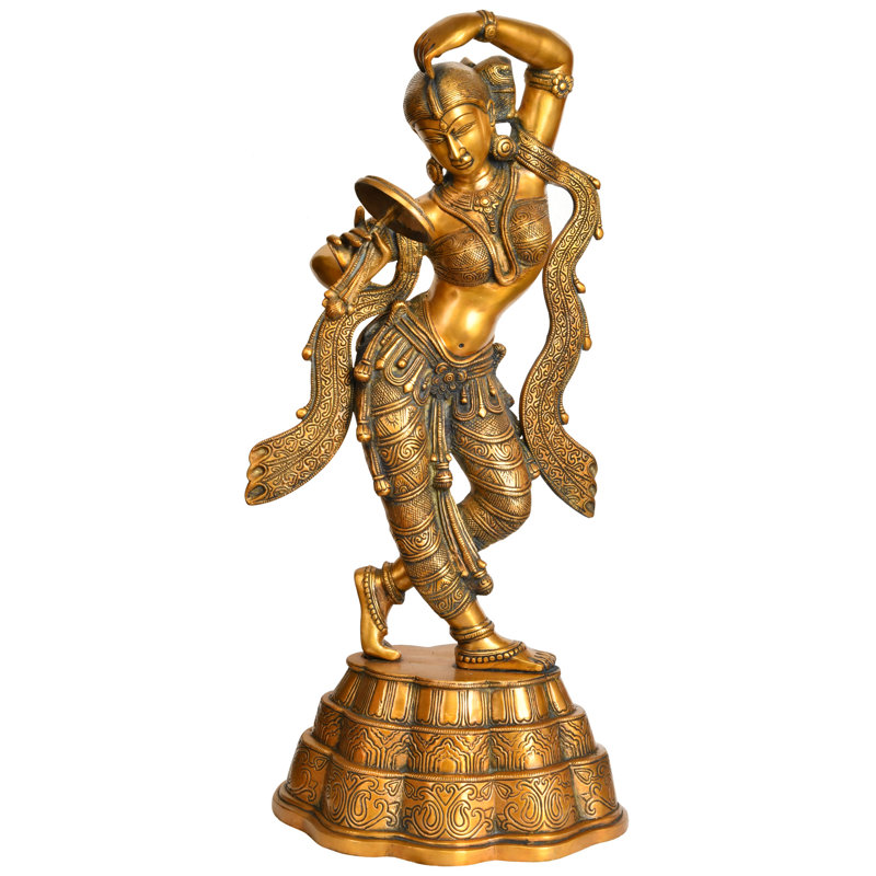 Le vermillon appliquant Apsara (une sculpture inspirée de Khajuraho)