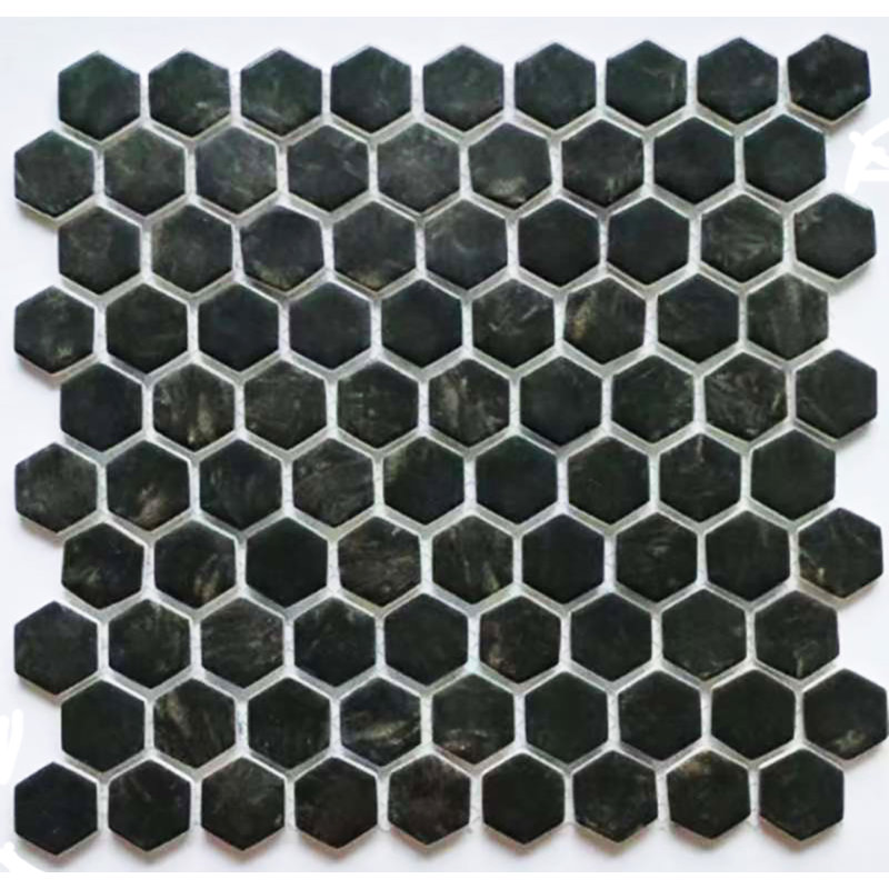 Carreau de mosaïque hexagonal 11 po x 12 po Monet