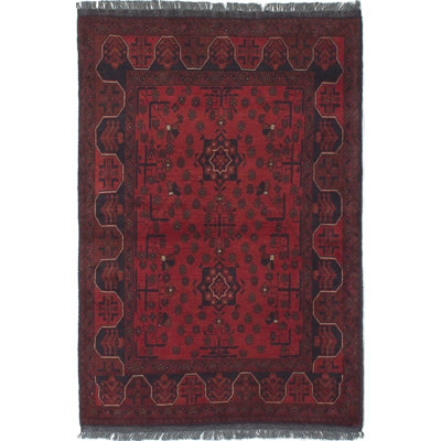 Alarick One-of-a-Kind 3'3" X 4'10" 2010s Wool Area Rug in Red