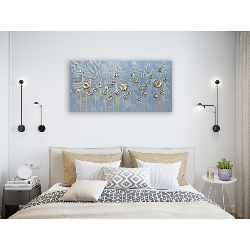 Décoration murale abstraite, H 20 po x l 40 po x P 1,5 po