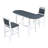 3-Piece Wood Counter Height Drop Leaf  Dining Table Set With 2 Upholstered Dining Chairs For Small Place-771148580-771148583