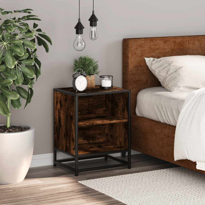 40cm W Metal Bedside Table