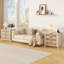 26.4'' W 3-Drawer Boho-Style Nightstand with Charging Station-753417760