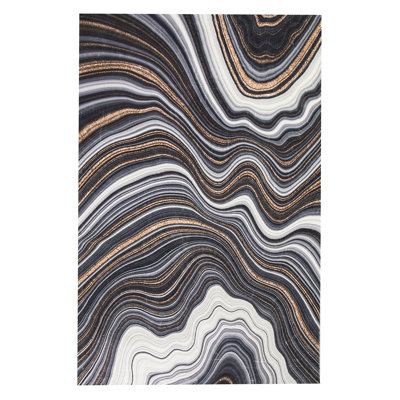 Tapis rectangulaire Dushon avec envers antidérapant