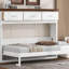 Lit escamotable simple avec 3 tiroirs, blanc