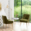 Chaise d'appoint en velours beige Baudel-1563904543