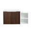 Meuble-lavabo à fermeture en douceur 36 po avec lavabo, petites tablettes de rangement et armoire combinée-2068163677
