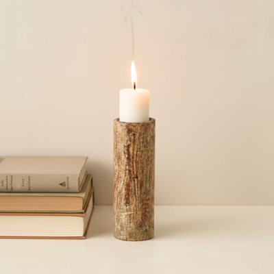 13'' H Solid Wood Candlestick