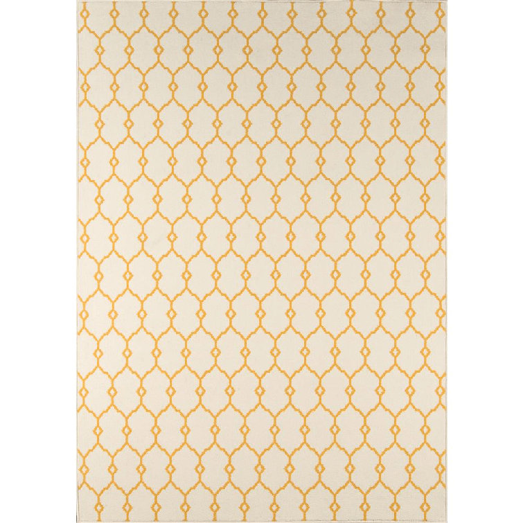 Tapis jaune / beige Yepez
