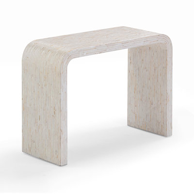 Cream Capiz Shell Console Table
