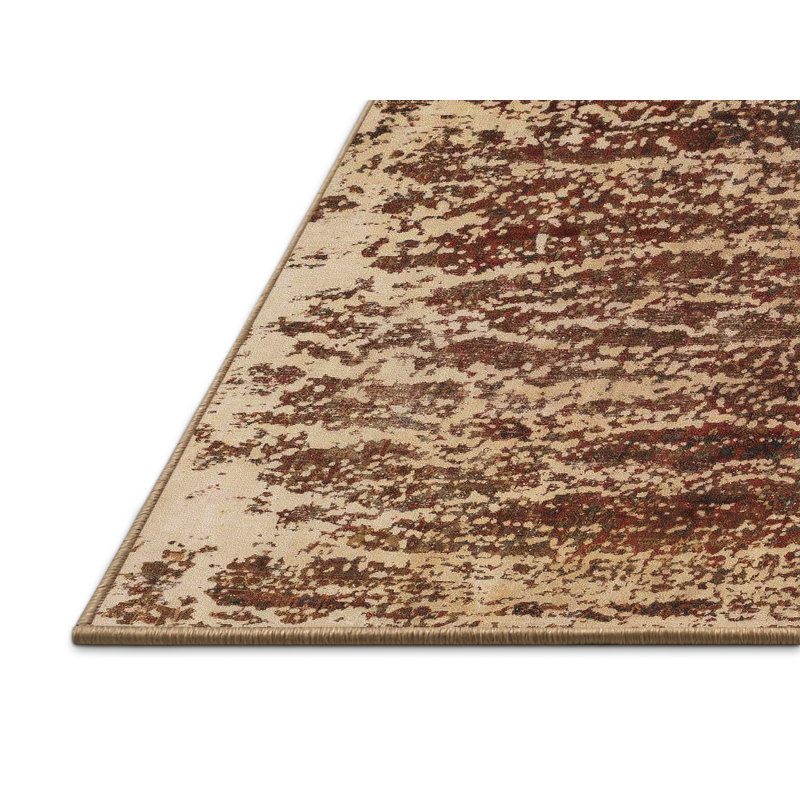 Tapis décoratif multicolore à motif abstrait, Rectangle 4 pi x 6 pi