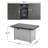 Extendable Rectangle Aluminum Alloy Fire Pit Table, 50,000BTU