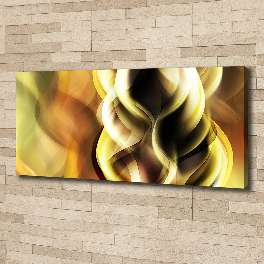 Leinwanddruck - Wandkunst - Drucke auf Leinwand - 125X50 Bildmotiv: Goldenes Licht