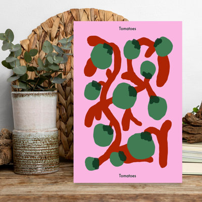Tomate verte, art mural rose