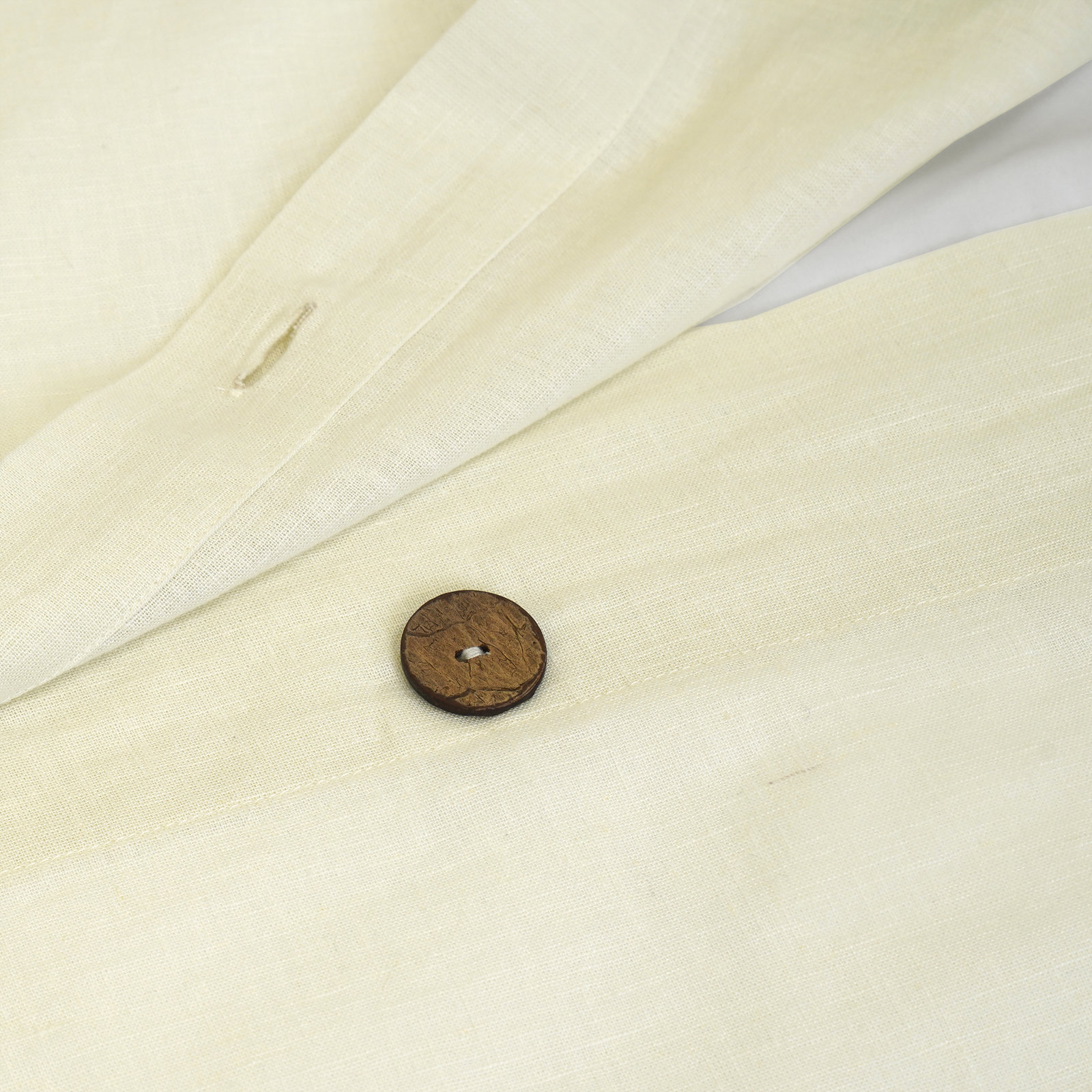 Yeni Linen Duvet Cover Set, Full/Queen Duvet Cover + 2 Standard Shams, Ivory