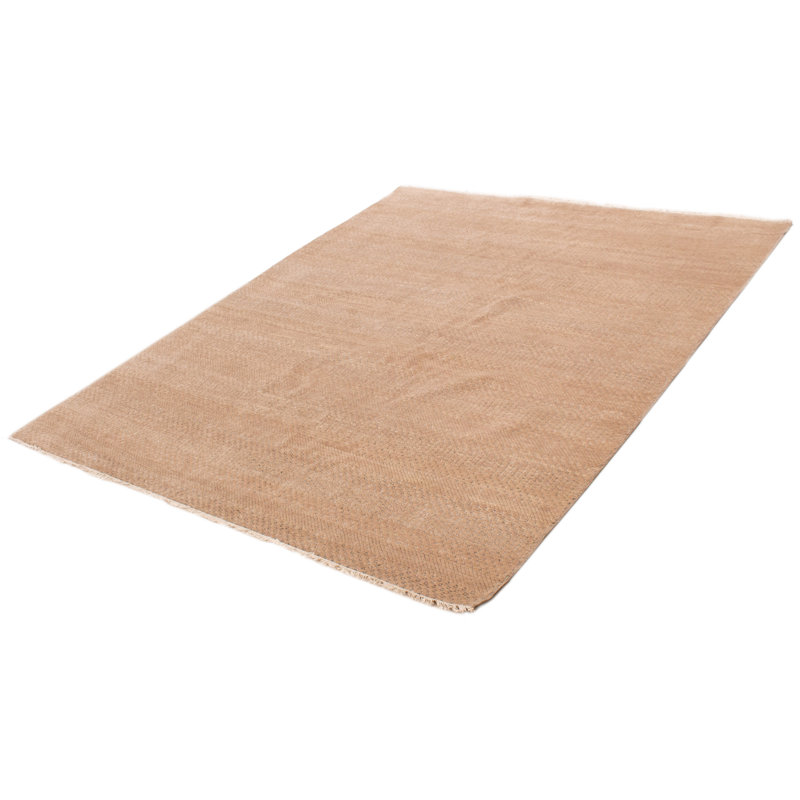 Tapis en soie brun clair ombre 8 pi 2 po x 9 pi 10 po