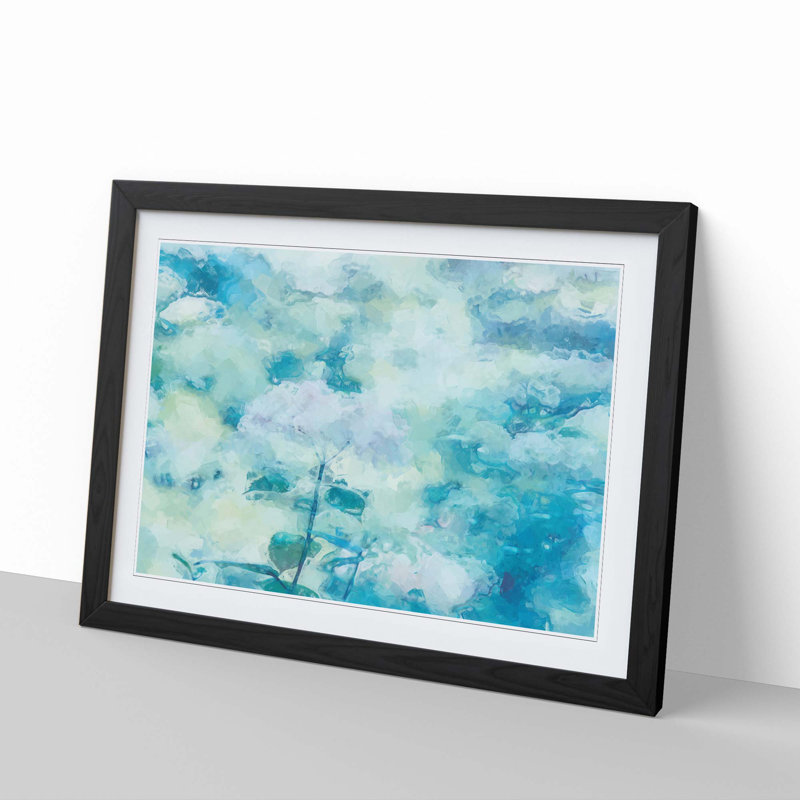 Flower Petals in Abstract - Framed Print, 50cm H x 76cm W x 2cm D, Black